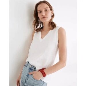 NWT Madewell Whisper Cotton Tank White Size Small #MD045 SOLD OUT!